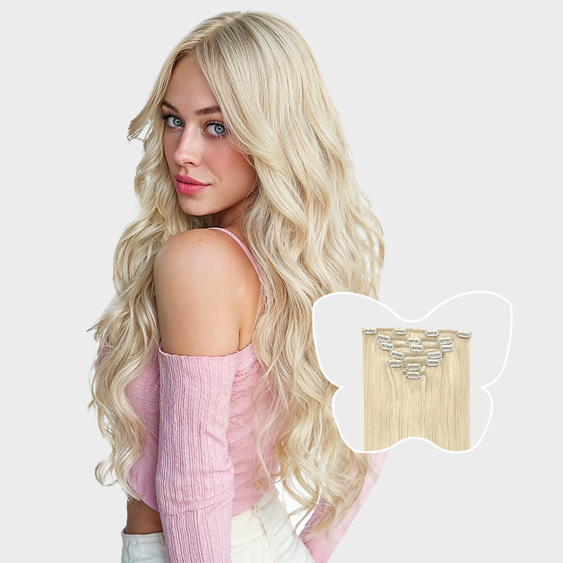 7-Piece_Light_Platinum_Blonde_60A_Clip_in_Hair_Extensions