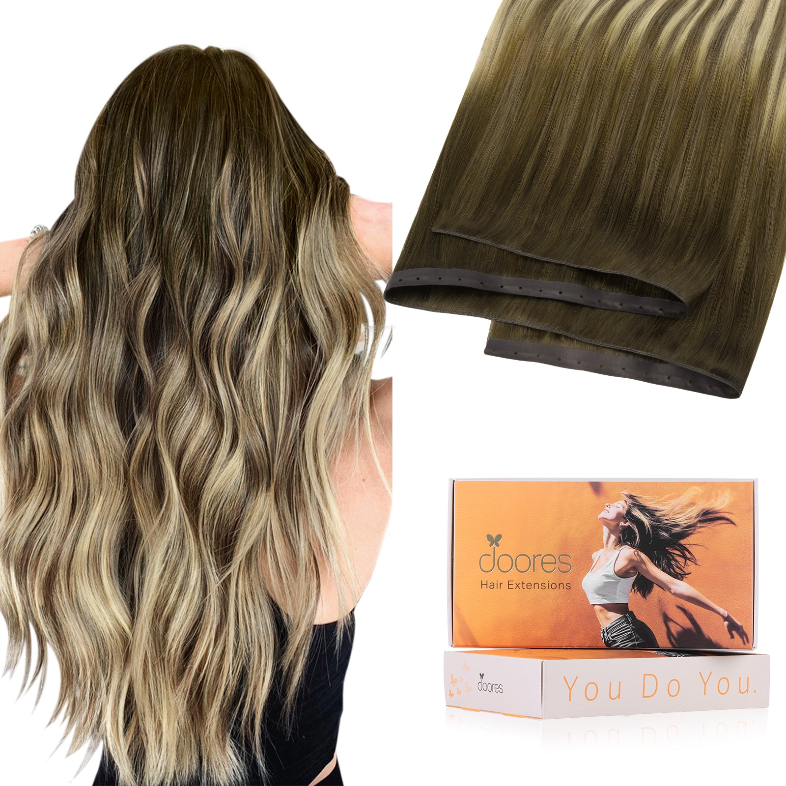 Genius Invisible Butterfly Weft Hair Extension-#38613