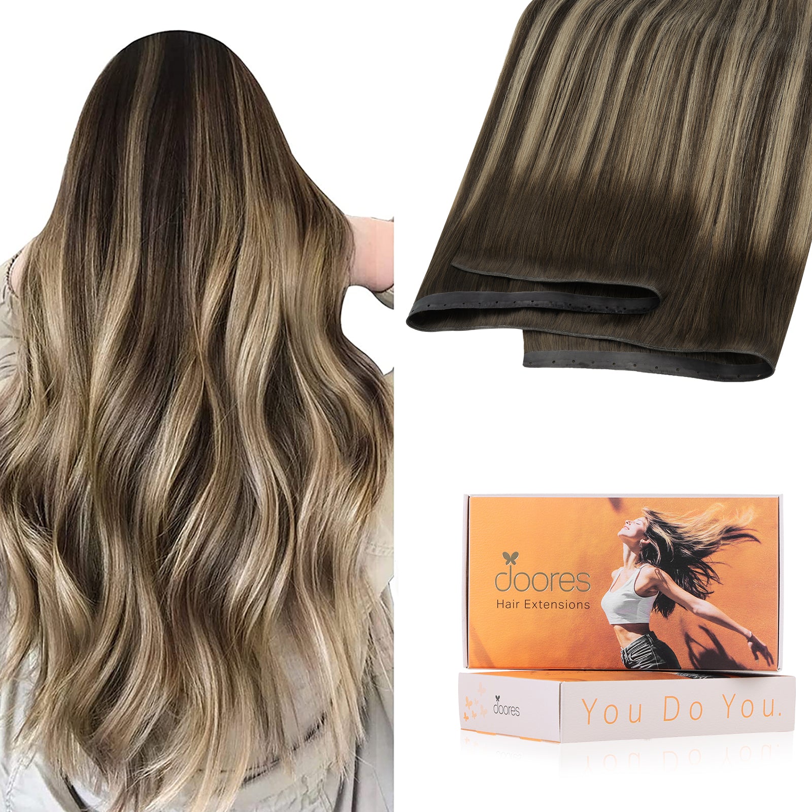 Genius Invisible Butterfly Weft Hair Extension-#4264