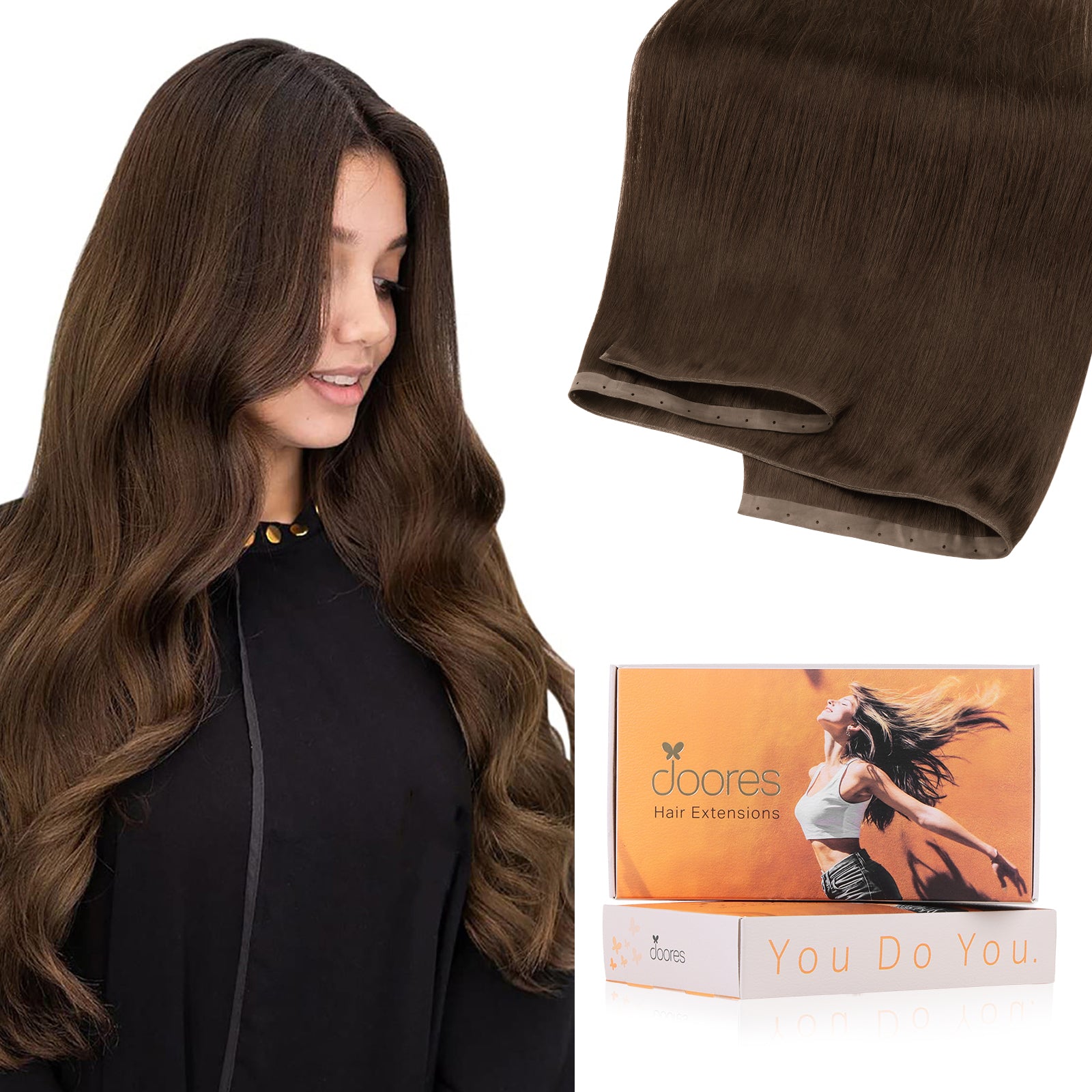 Genius Invisible Butterfly Weft Hair Extension-#4A