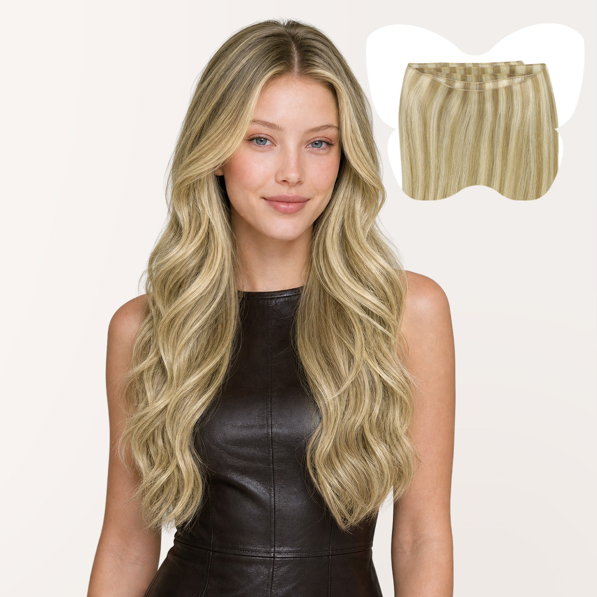 Light Blonde / Golden Blonde Highlights (16/22) Sew In Weft Hair Extensions