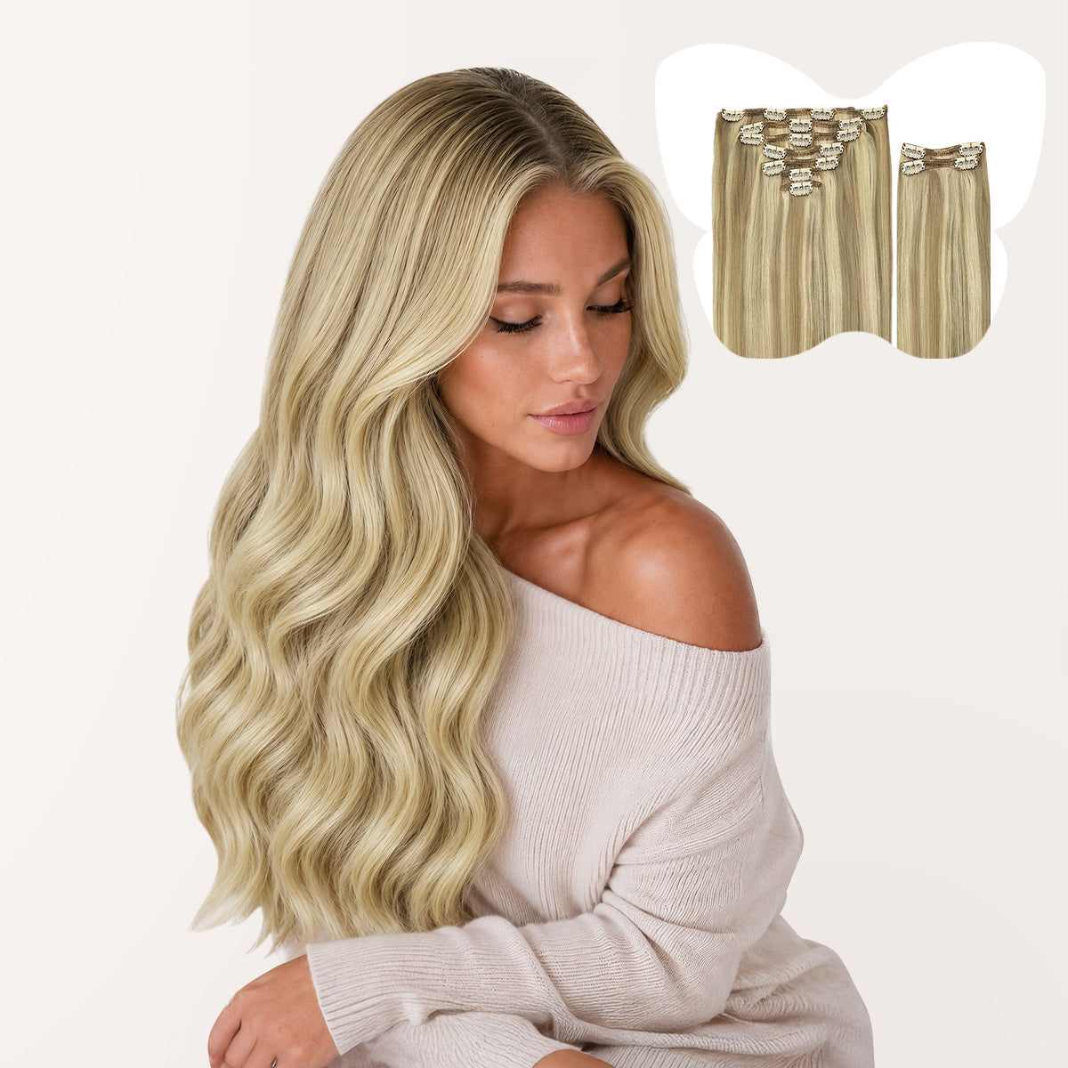 150g_clip_ins_Light_Blonde_Golden_Blonde_Highlights_1622