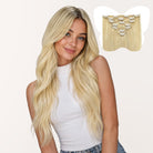 7-Piece Bleach Blonde (613R) Clip in Hair Extensions