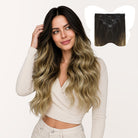 7-Piece Dark Brown / Dirty Blonde Balayage (2/6/18) Clip in Hair Extensions