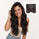 7-Piece Light Dark Brown (2A) Clip in Hair Extensions