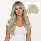 Ash Blonde / Platinum Blonde Highlights (17A/60A) Sew In Weft Hair Extensions