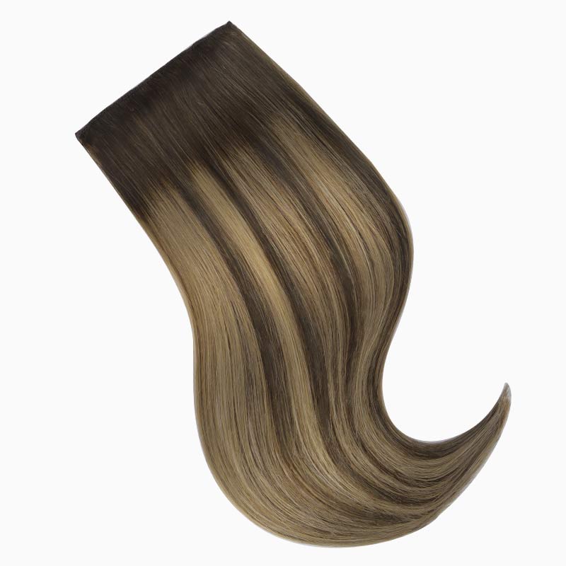 Classic Chocolate Brown / Caramel Blonde Balayage (4/27/4) Clip-Ins